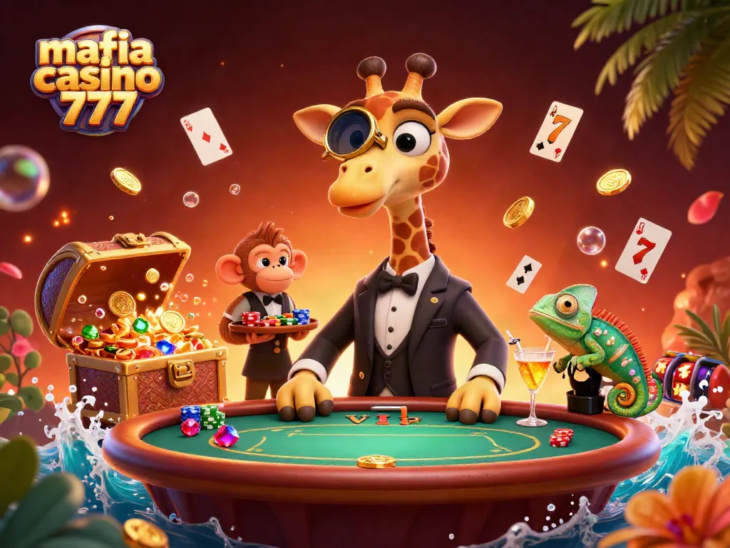 Experience the thrill of mafia casino 777 with a high-rolling giraffe at the poker table.