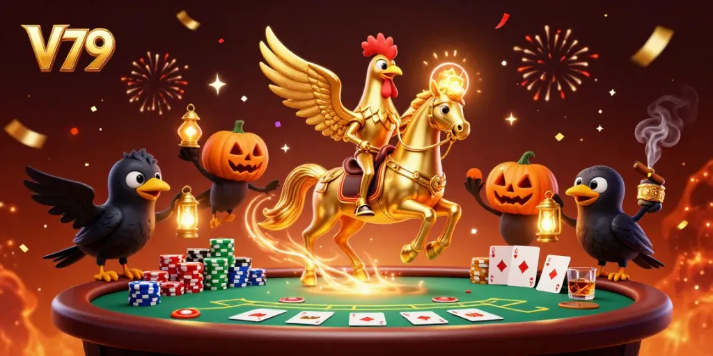 Experience thrilling games at V79 casino with vibrant characters and action-packed visuals.
