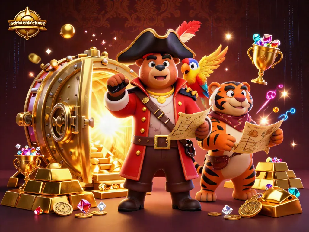 Experience thrilling adventures at adriaenblocknyc with our vibrant casino illustration featuring treasure and excitement.