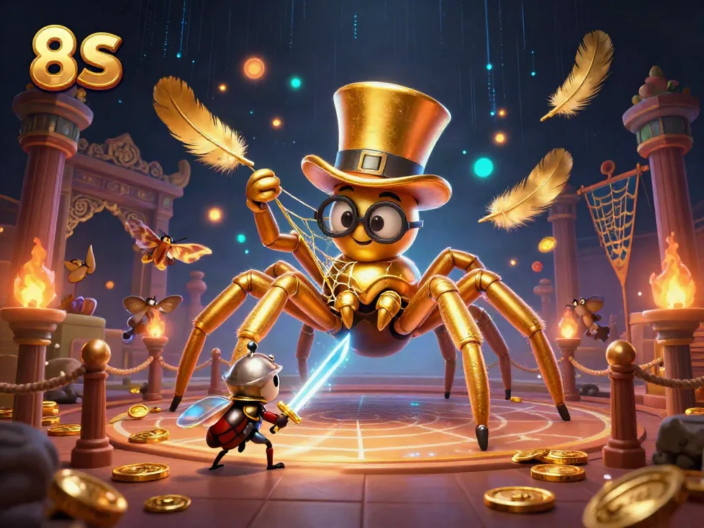 Experience the thrilling 8 S casino adventure with dynamic characters surrounded by rich casino elements.