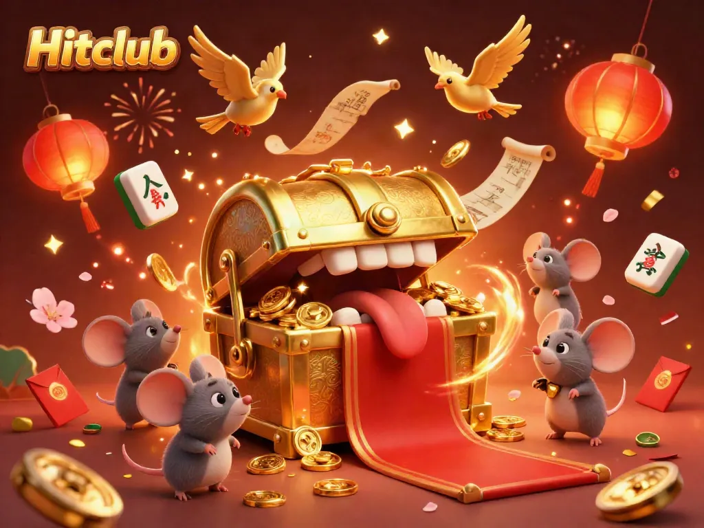 Experience exciting gameplay at Hitclub with vibrant visuals and rich treasures in a majestic casino setting.