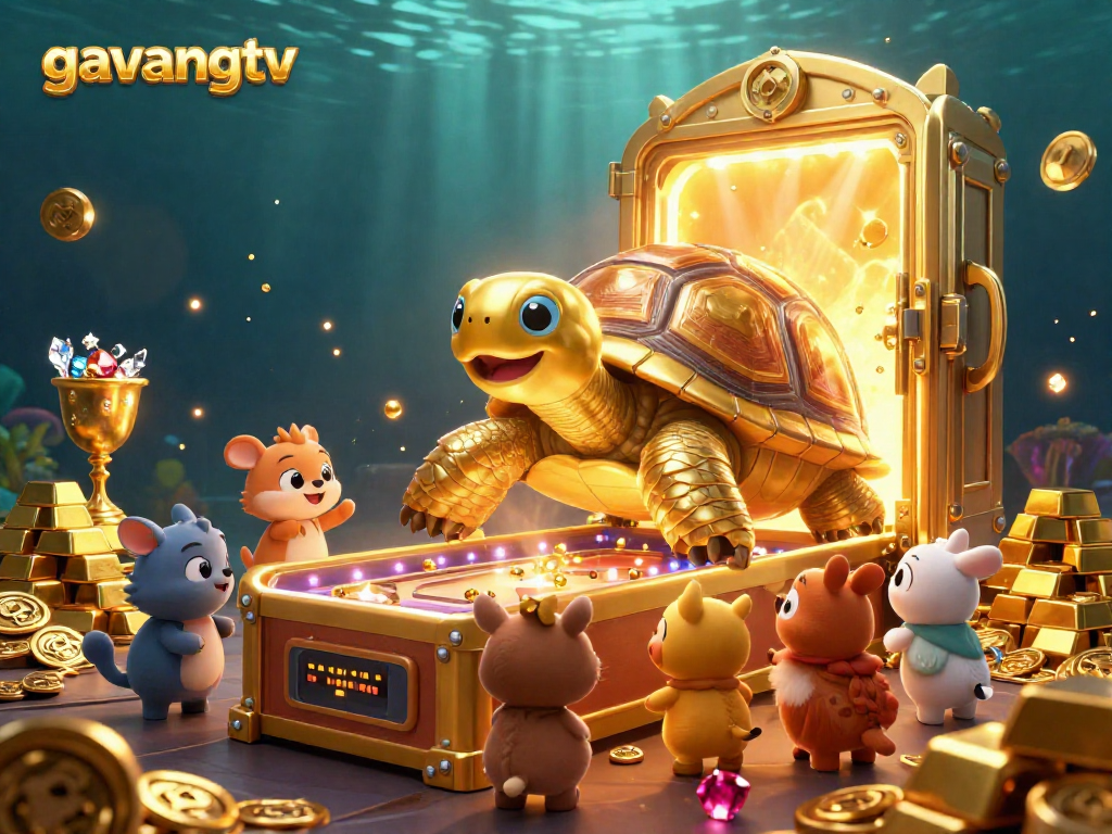 Experience thrilling gameplay at gavangtv with a captivating golden tortoise pinball machine.