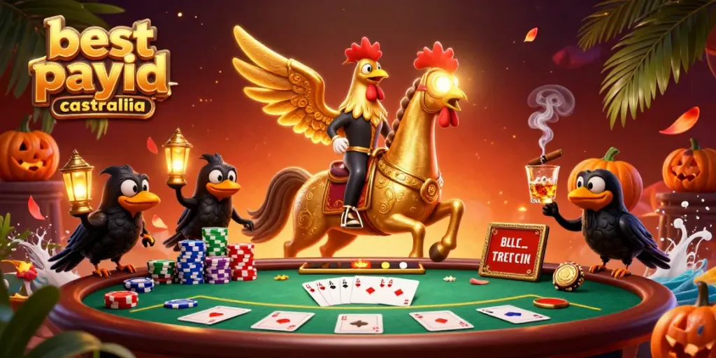 Experience the excitement of the best PayID casino Australia with a vibrant 3D illustration of characters in a dynamic casino scene.