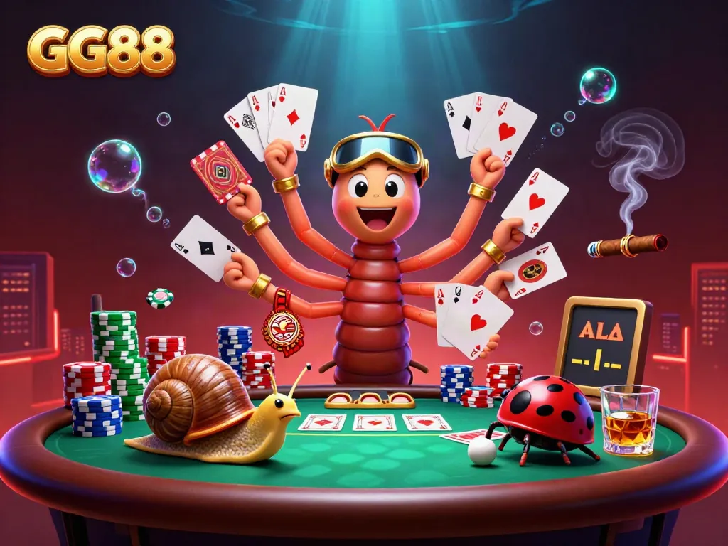 Experience the dynamic gaming world at GG88 with colorful characters and casino excitement.