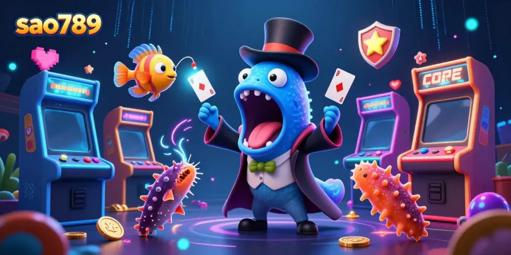 Experience thrilling gambling action at sao789 with exciting sea-themed cartoon characters.